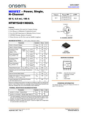 NTMYS4D1N06CL 数据手册首页