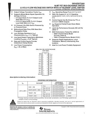 SN74CB3T3383 数据手册首页
