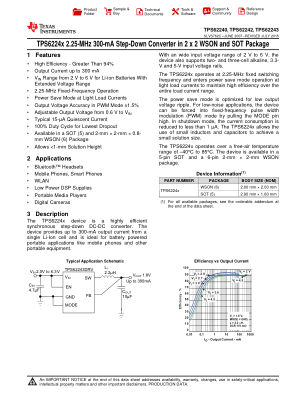 TPS62243 datasheet cover page