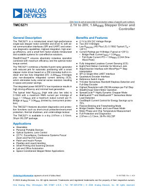 TMC5271-DATASHEET 数据手册首页