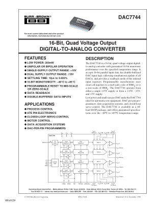 DAC7744 数据手册首页