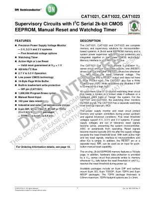 CAT1023 datasheet cover page