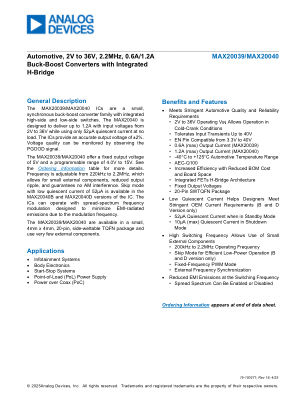 MAX20039-MAX20040 datasheet cover page