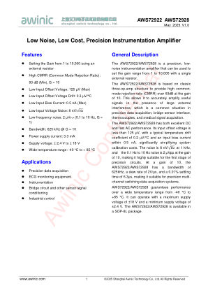 AWS72922 datasheet cover page
