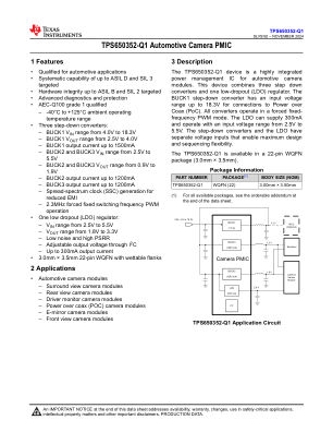 TPS650352-Q1 数据手册首页