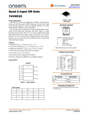 74VHC32 数据手册首页