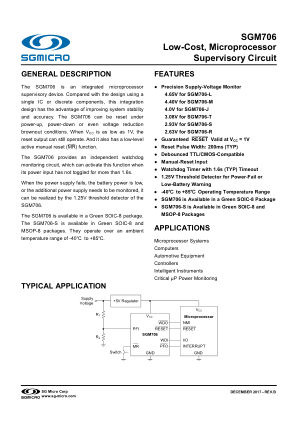 SGM706 datasheet cover page