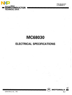 MC68030EC 数据手册首页