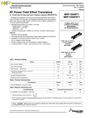 MRF1550N datasheet cover page