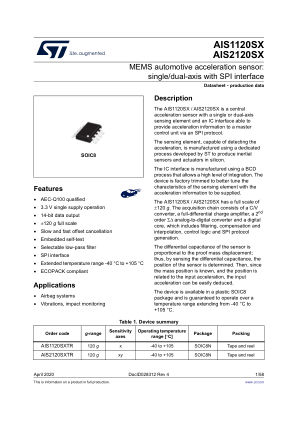 AIS1120SX 数据手册首页