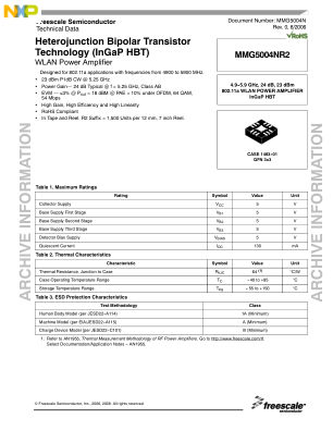 MMG5004N datasheet cover page