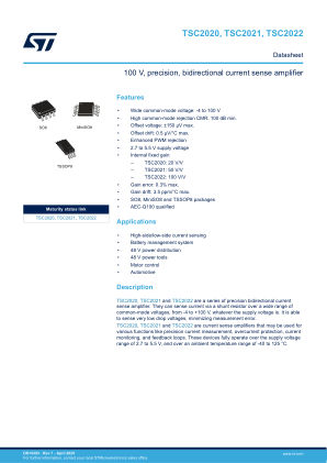 TSC2020 datasheet cover page