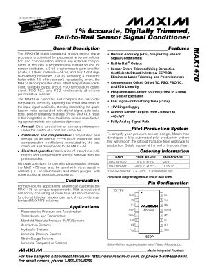 MAX1478 datasheet cover page