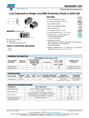 VBUS05M1-02V 数据手册首页