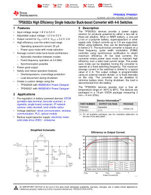 TPS63021 datasheet cover page