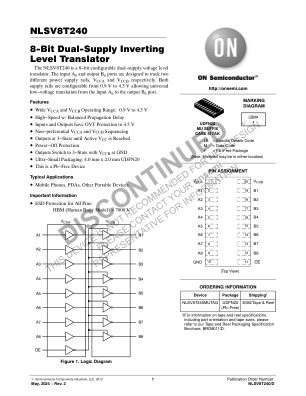 NLSV8T240 datasheet cover page