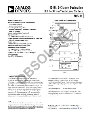 AD8384 数据手册首页