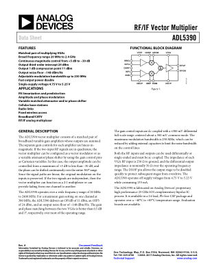 ADL5390 数据手册首页