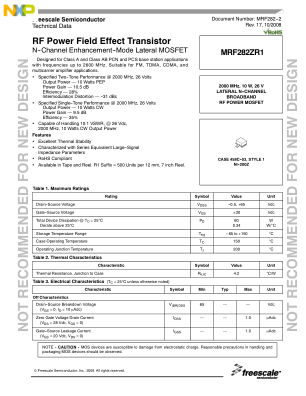 MRF282-2 数据手册首页