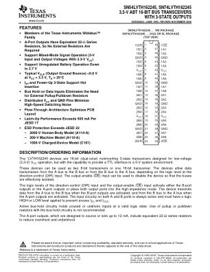 SN74LVTH162245 datasheet cover page