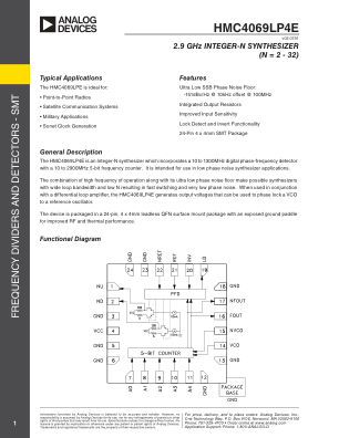 HMC4069 datasheet cover page