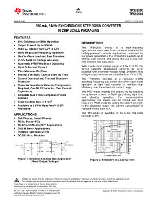 TPS62601 datasheet cover page