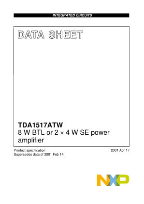 TDA1517ATW datasheet cover page