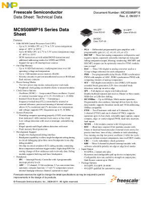 MC9S08MP16 数据手册首页