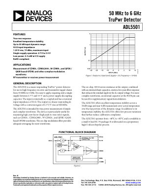 ADL5501 datasheet cover page