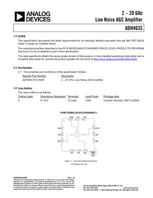 ADH463S 数据手册首页