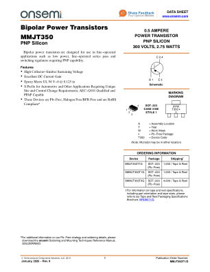 MMJT350T1 数据手册首页