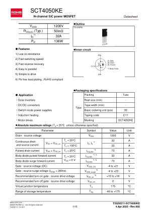 SCT4050KE 数据手册首页