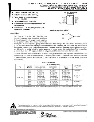 TLC25M2A datasheet cover page