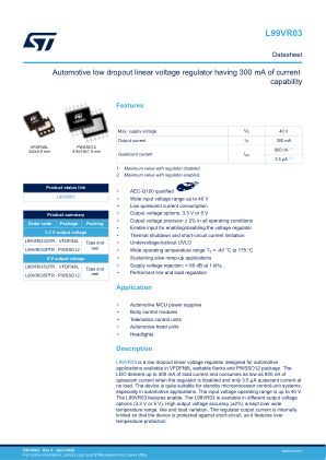L99VR03 datasheet cover page
