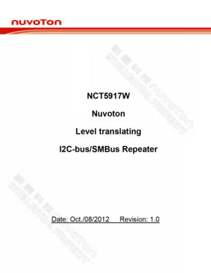 NCT5917W datasheet cover page