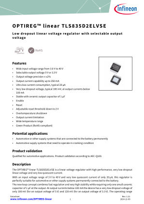 TLS835D2EL-VSE datasheet cover page