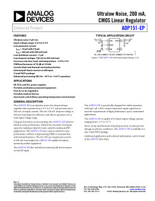 ADP151-EP 数据手册首页
