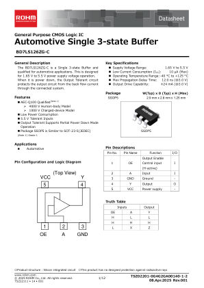 BD7LS126ZG-C datasheet cover page