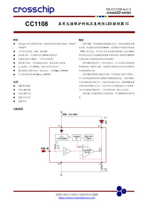 CC1108 数据手册首页