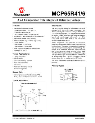MCP65R41T-1202E datasheet cover page