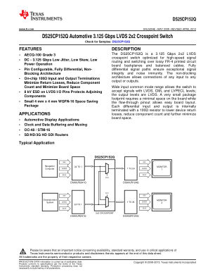 DS25CP152Q-Q1 数据手册首页