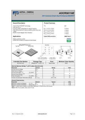 AOCR36116E datasheet cover page