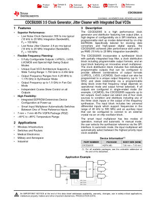 CDCE62005 datasheet cover page