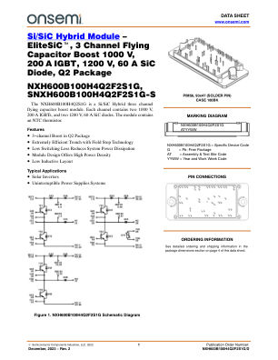 NXH600B100H4Q2F2S1G datasheet cover page