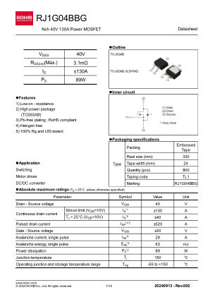 RJ1G04BBG 数据手册首页