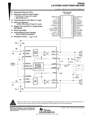 TPA0202 数据手册首页
