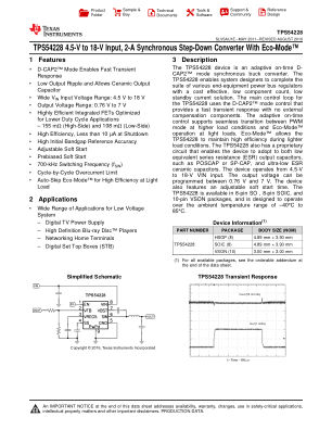 TPS54228 datasheet cover page