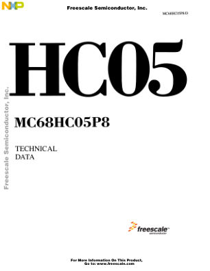 MC68HC05P8 datasheet cover page