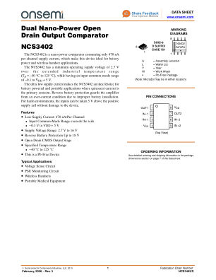 NCS3402 datasheet cover page