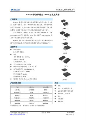 MS8051 数据手册首页